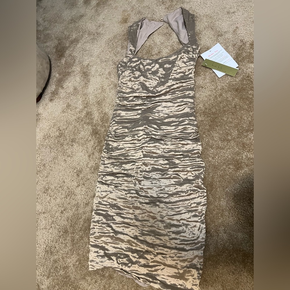 Nicole Miller gold foil dress. New with tags.